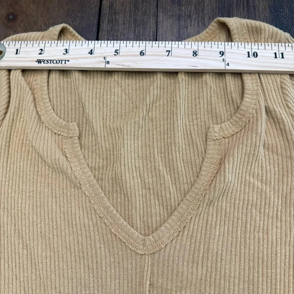 EUC PROJECT SOCIAL T VOYAGER NOTCH NECK RIB LONG SLEEVE. Color mustard, sz XS. - Picture 6 of 7
